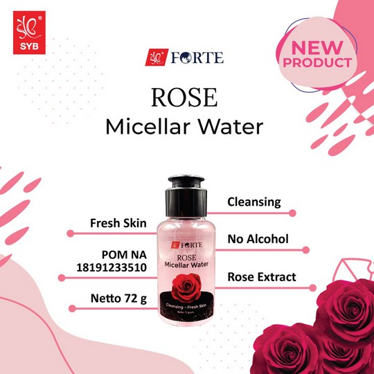 ⭐ BAGUS ⭐ SYB FORTE ROSE MICELLAR WATER 72gr | Cleansing Fresh Skin