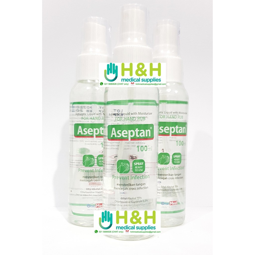 Aseptan Liquid Spray / Aseptan Liquid 100 ml / Hand Sanitizer / Antiseptik / Aseptan Spray 100 ml