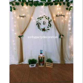 Paket backdrop background photobooth dekorasi  lamaran 