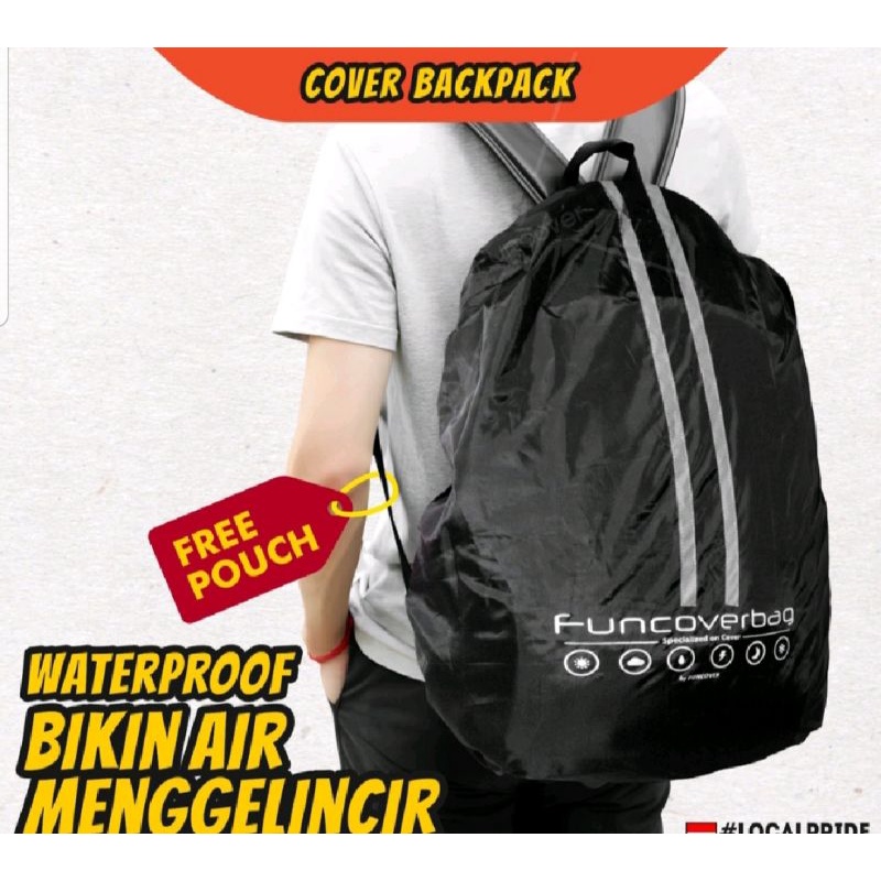 Cover Tas Funcover Raincoat Cover Bag Backpack Tas Pelindung Tas Anti Air Funcover 30L