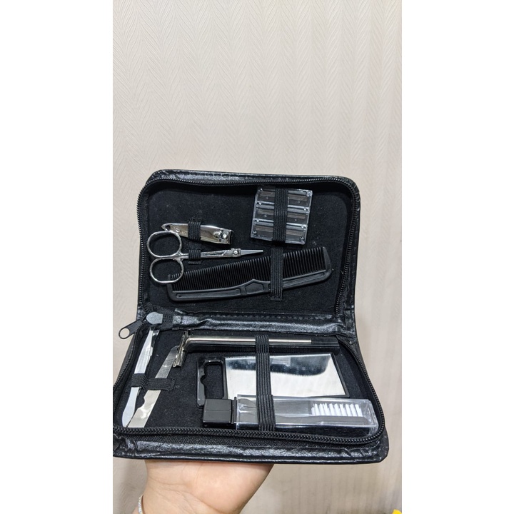 READY Sisir Laser / Alat Penumbuh Rambut / Menicure Pedicure / Beauty Care Set / Set Gunting Kuku 9 in 1