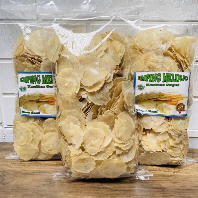 

Piscoklegit_ Emping Melinjo Mentah Original Sp 1/2Kg Super Oleh Oleh Khas Limpung