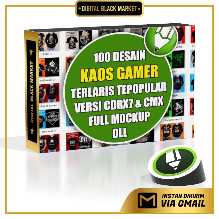 100 Desain Kaos Gamer Pilihan - Photoshop &amp; Coreldraw