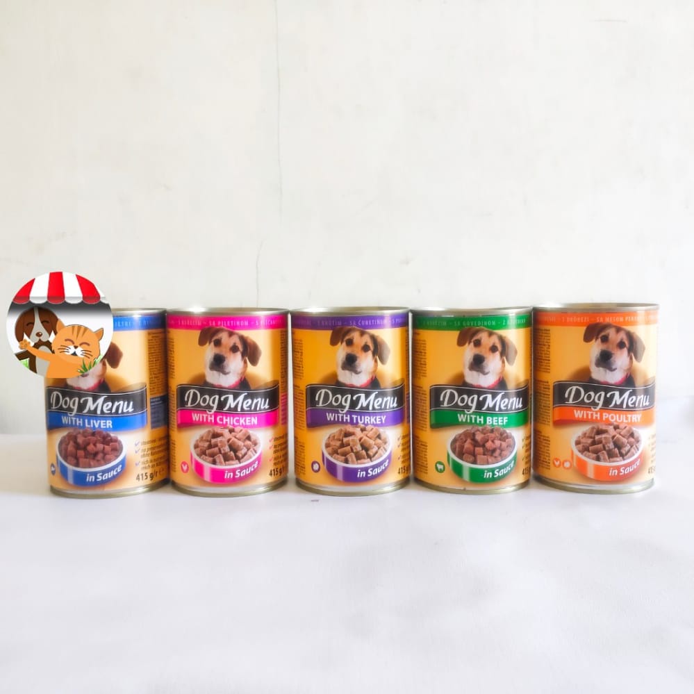 Dog Menue Menu Makanan Anjing Kaleng Basah Wet Food All Variant 415gr