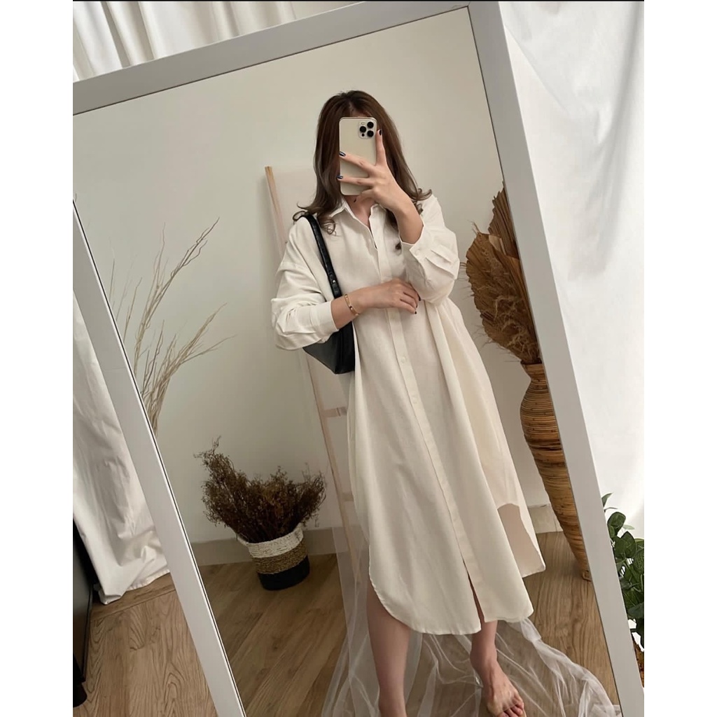 (MGA) TUNIK ARUMIKA FULL KANCING DAILY BUSUI WANITA TUNIK LINEN