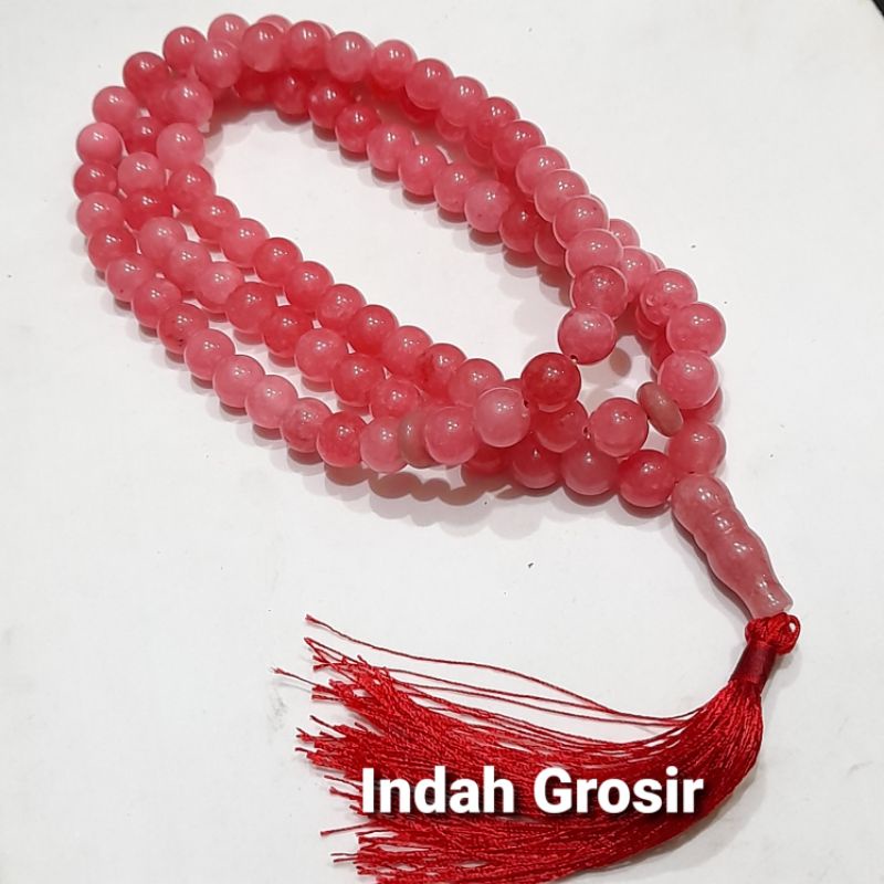 TASBIH BATU PINK ROSE QUATRZ 10MM 99BUTIR SPESIAL