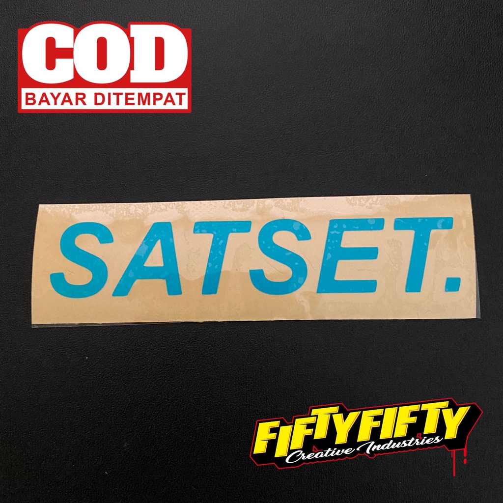 Stiker SATSET Stiker Cutting Reflektif Mantul Cahaya