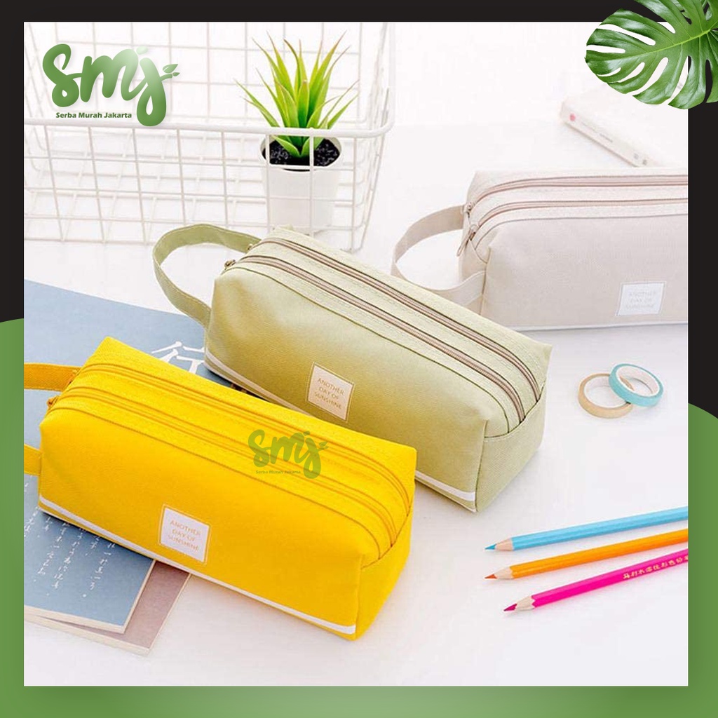 

SMJ - Kotak Pensil Dual Zipper Dompet Pensil 2 Pouch Pensil Case Colourful Muat Banyak Desain Menarik Tempat Pensil Serbaguna