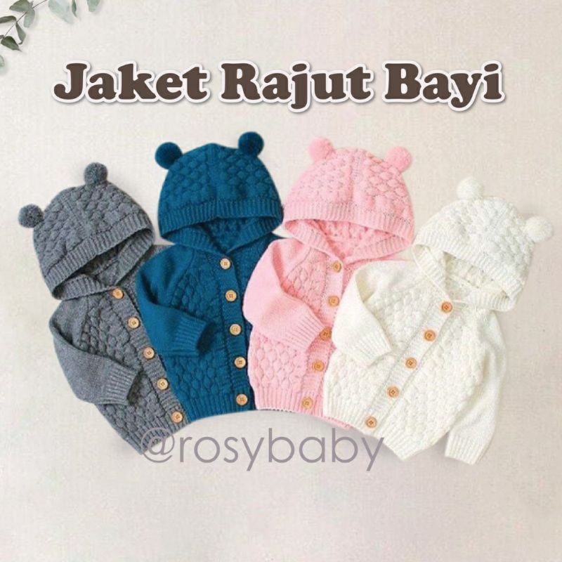 Jumper Bayi RAJUT JAKET RAJUT BAYI Jumper 0-12 Bulan Popcorn Rajut Halus Lembut/jumpsuit bayi Lembut