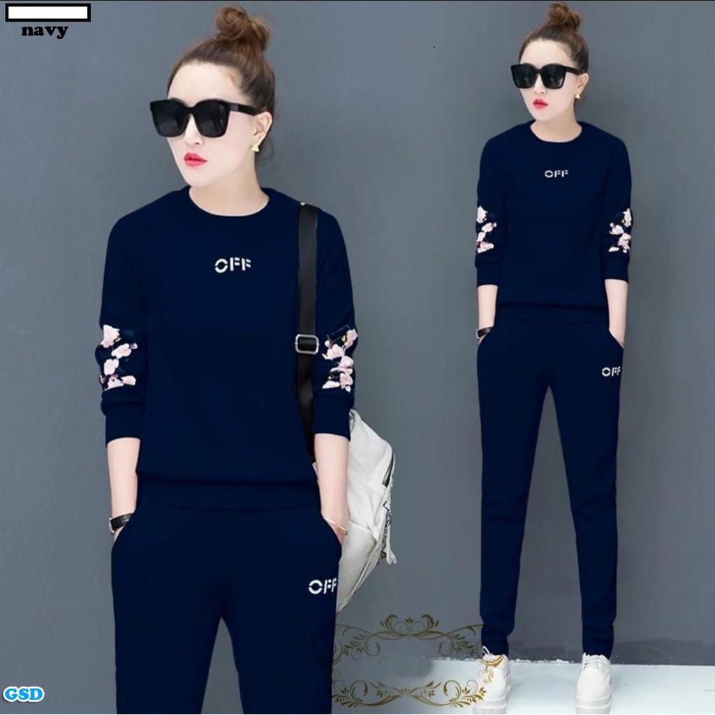 St Opp/Stelan Baju Celana Wanita/Pakaian Setelan Baju Training/Set Baju Casual Wanita Modis Premium