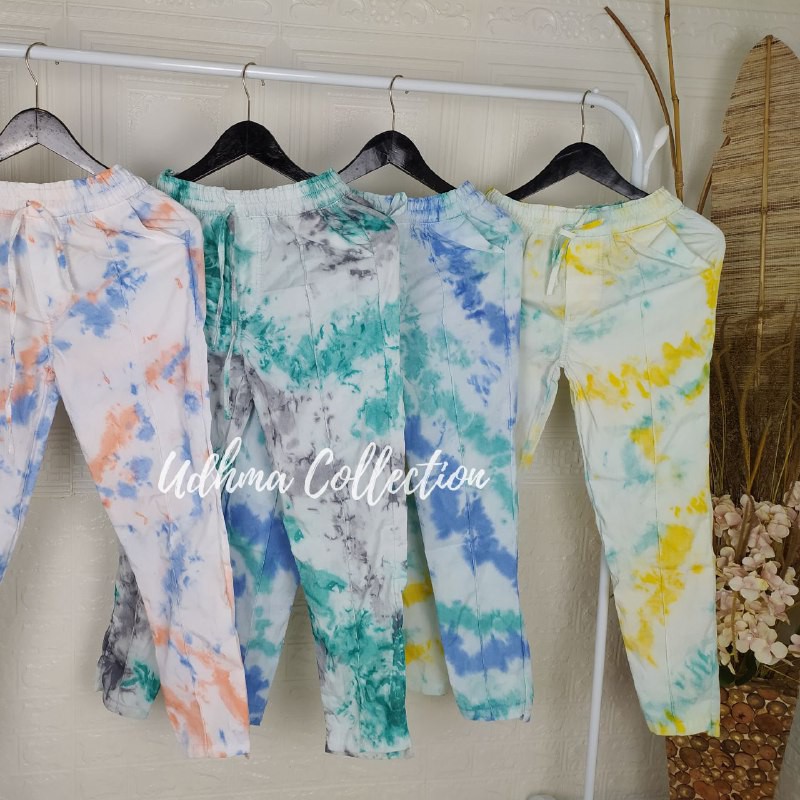 CELANA BAGGY PANTS MOTIF TIEDYE / (BISA COD) CELANA WANITA MOTIF TIE DYE