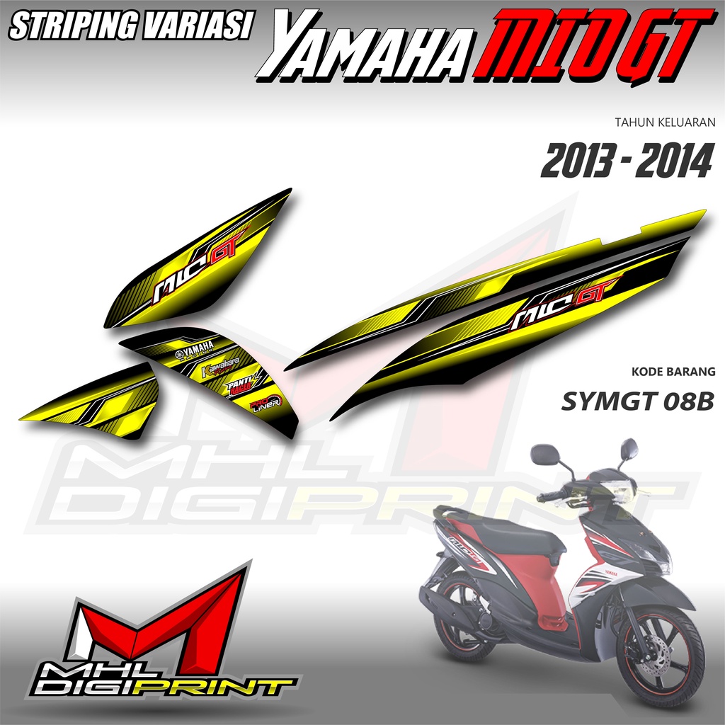 STRIPING VARIASI YAMAHA MIO GT - STIKER VARIASI MIO GT - SYMGT 08