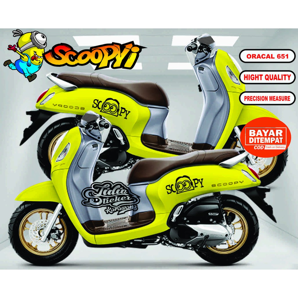 CUTTING STICKER SCOOPY MINION STIKER SCOOPY