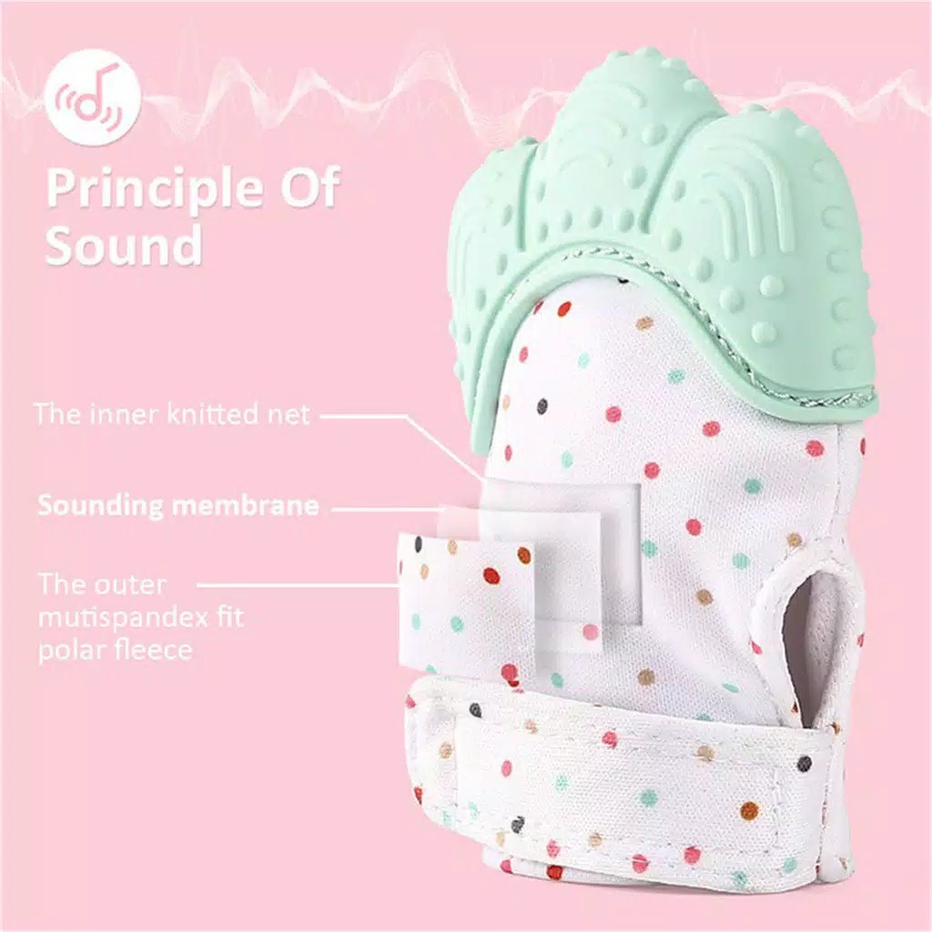 [1KG 40PCS] LBS Baby Mitten Teether Sarung Tangan Gigitan Bayi