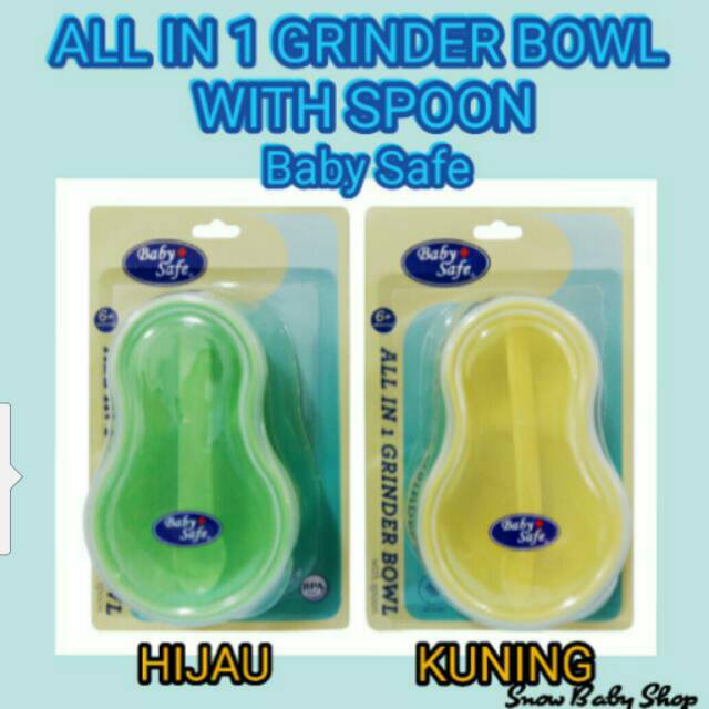 Baby safe grinder bowl