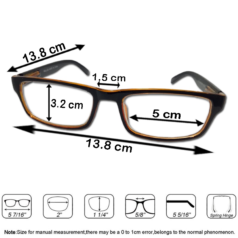 Kacamata Baca Lensa Minus (-) Lensa Blueray -0.50, s/d -4.00 Kacamata Minus Anti Radiasi Kotak Korean Fashion Style Rabun Jauh Standar Optik Reading Glasses Unisex Kacamata Rabun Jauh