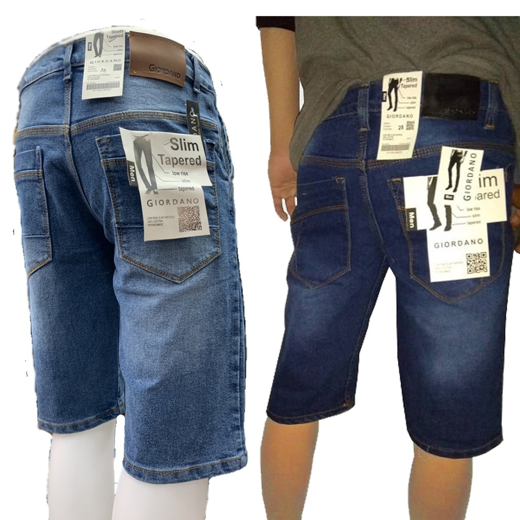 Promo Masker &amp; Celana Jeans Straight Pria - Pendek Standar Hitam &amp; Blue Wash