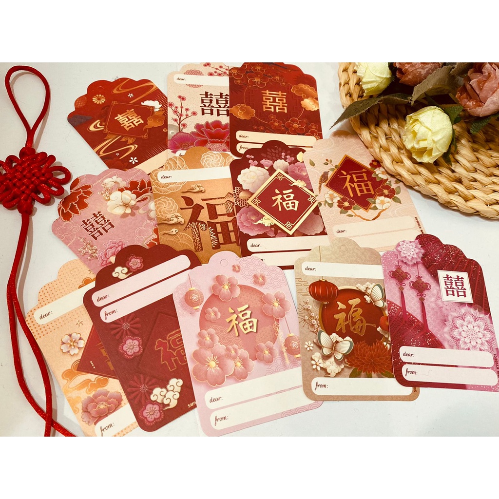24 PCS KARTU UCAPAN TAG CHINESE NEW YEAR