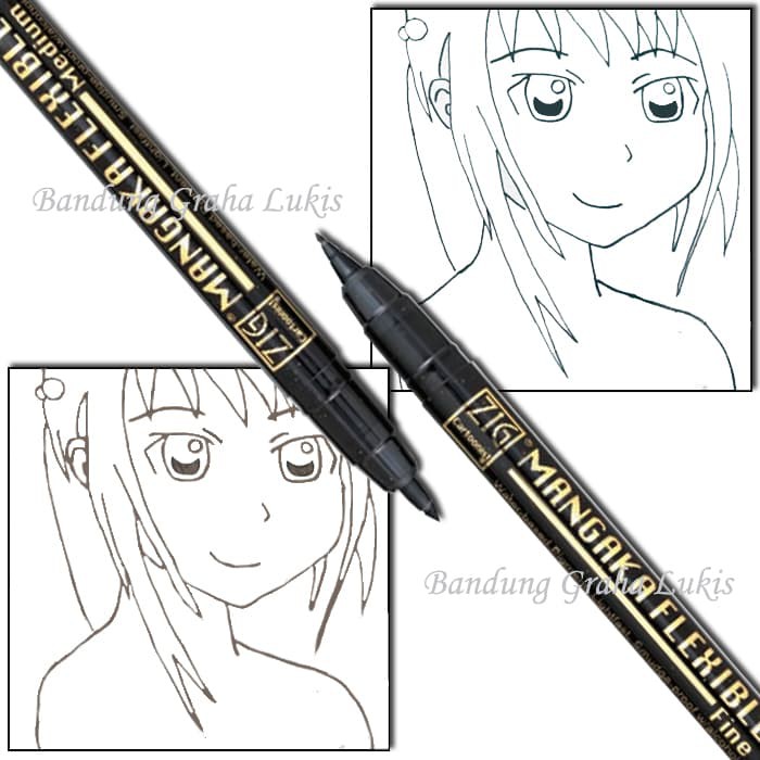 

Jual Kuretake Zig Mangaka Flexible with Medium Black Nib Murah