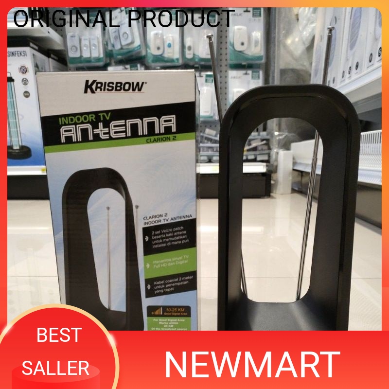 Krisbow Antena TV Indoor Clarion/antena TV DIGITAL & Analog/Antena Dalam Ruangan