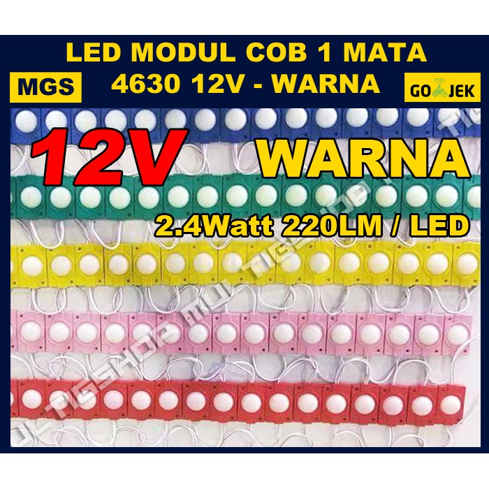 100 pcs LED Modul COB 4630 12V 1 LED - Warna