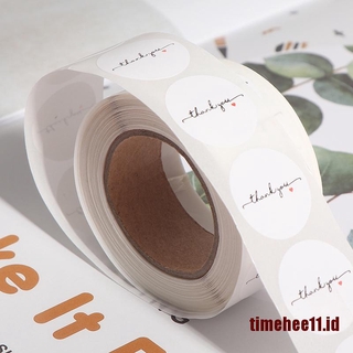  Timehee11 500pcs roll Stiker Label  Bulat Tulisan Thank 