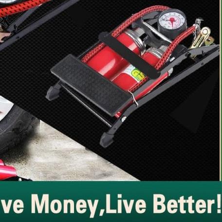 ➸ 2 Tabung Pompa Angin Pompa Injak Kaki Darurat Foot Pump Ban - 1 Tabung ☂