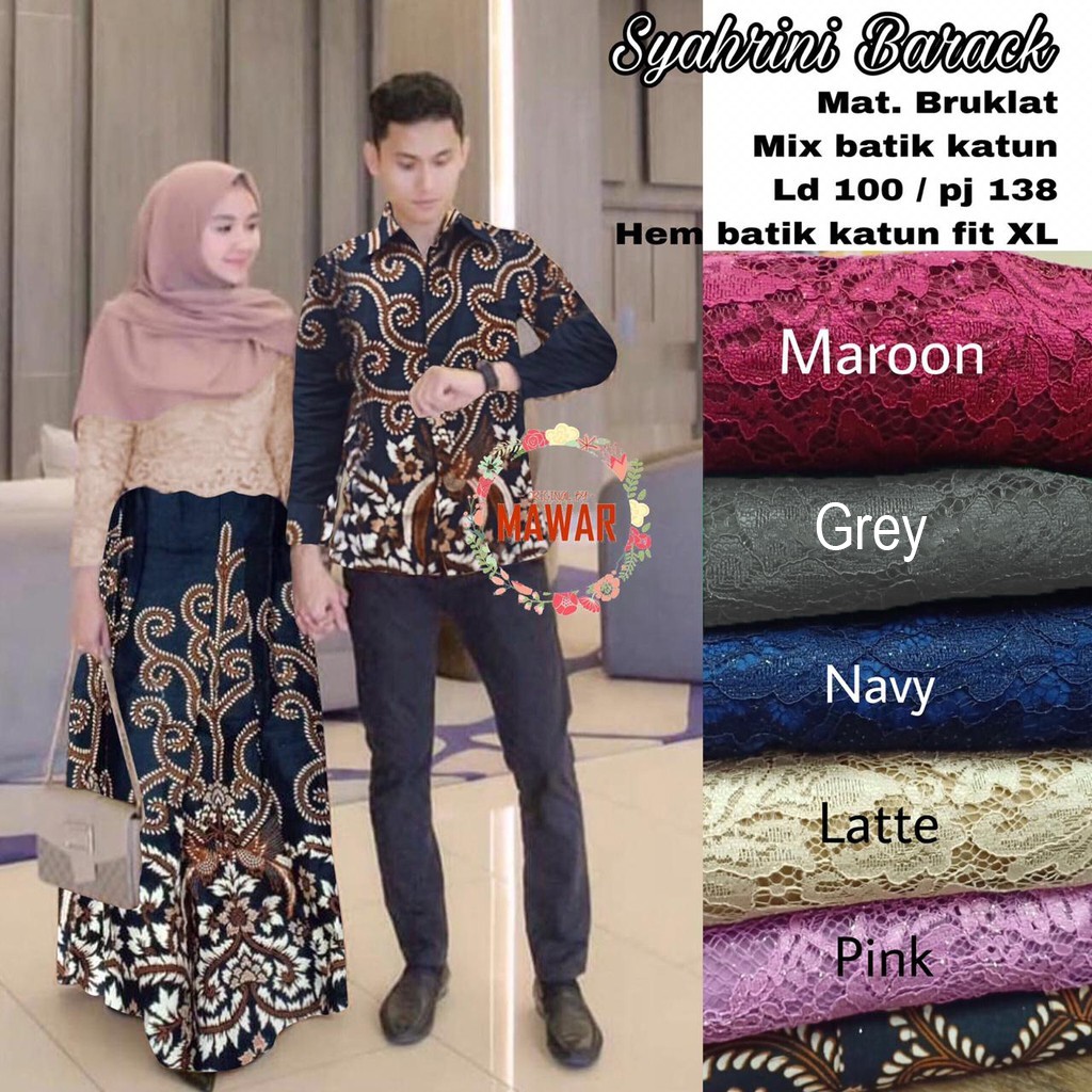 Maura Couple - Sania Ruffle Batik Couple Ori Ndoro Jowi Garansi Termurah Shopee - SYAHRINI COUPLE