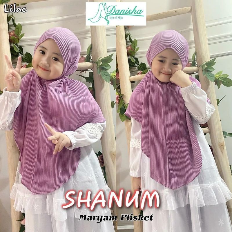 Jilbab Bergo Maryam Plisket Anak/Bergo Full Plisket Anak Diamond Gratis Ongkir