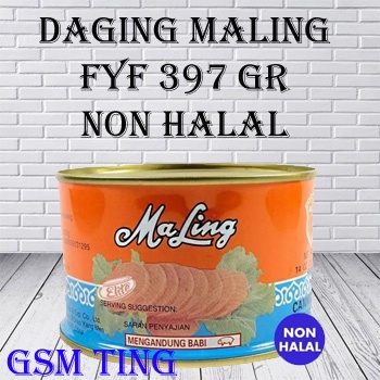 

Maling Pork Luncheon Meat Kaleng 397gr FYF (Daging Ham Babi Kaleng)