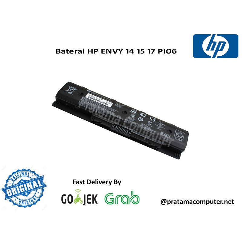 Baterai Laptop Hp ENVY 14 Pavilion Touchsmart 14 Series PI06 Oiginal