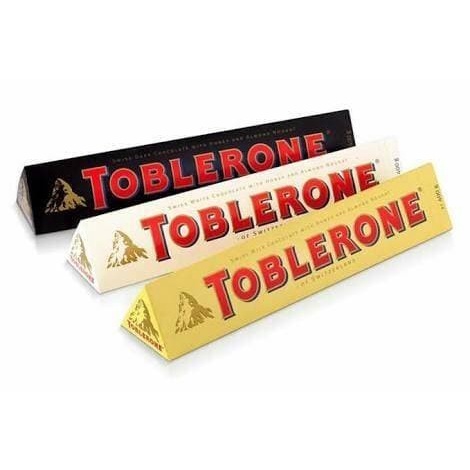 

TOBLERONE Chocolate 100g - Tobleron Coklat Segitiga Kuning / Hitam