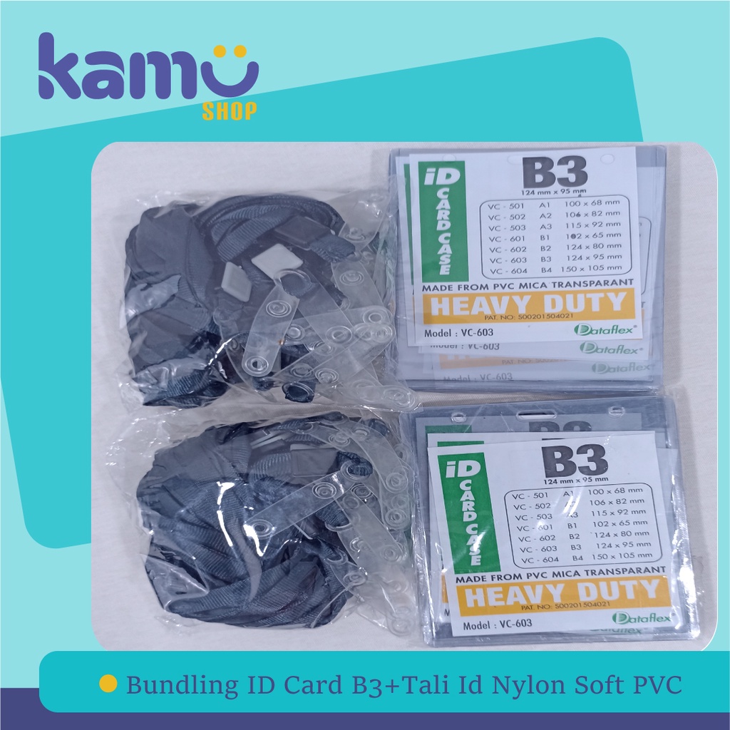 

Terlaris ✨ - Bundling 40Pcs ID Card B3 + 40Pcs Tali ID Card Nylon Soft PVC - NYLKSFP3.1.23