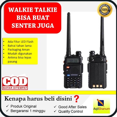 HT Walkie Talkie Walky Talky Handy Talky Talkie Dual Band Sepasang 5W