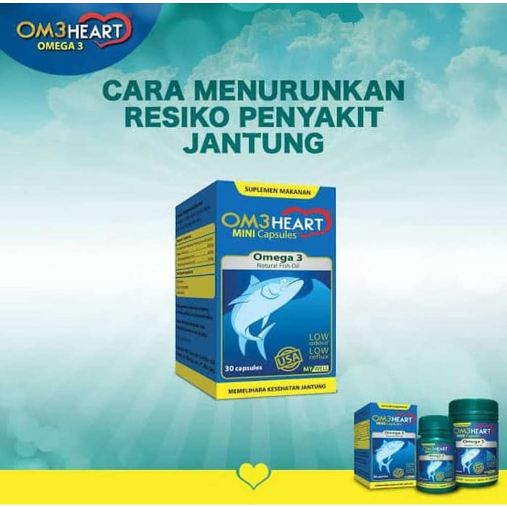 [SALE] Om3heart / Om3 Heart / Ome Heart / Omeheart isi 30 tab / 60 tab - exp 2025