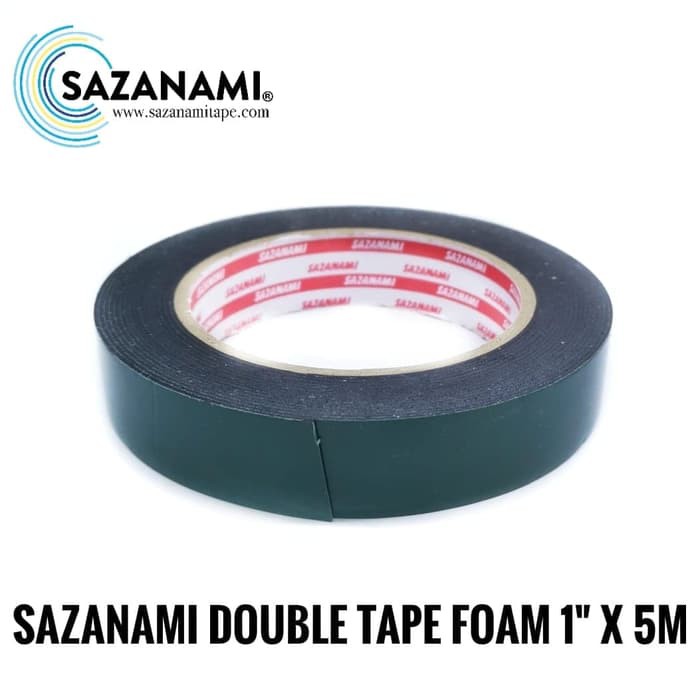 DOUBLE TAPE FOAM  HITAM 1 X 5M SAZANAMI DOUBLE TAPE BUSA 