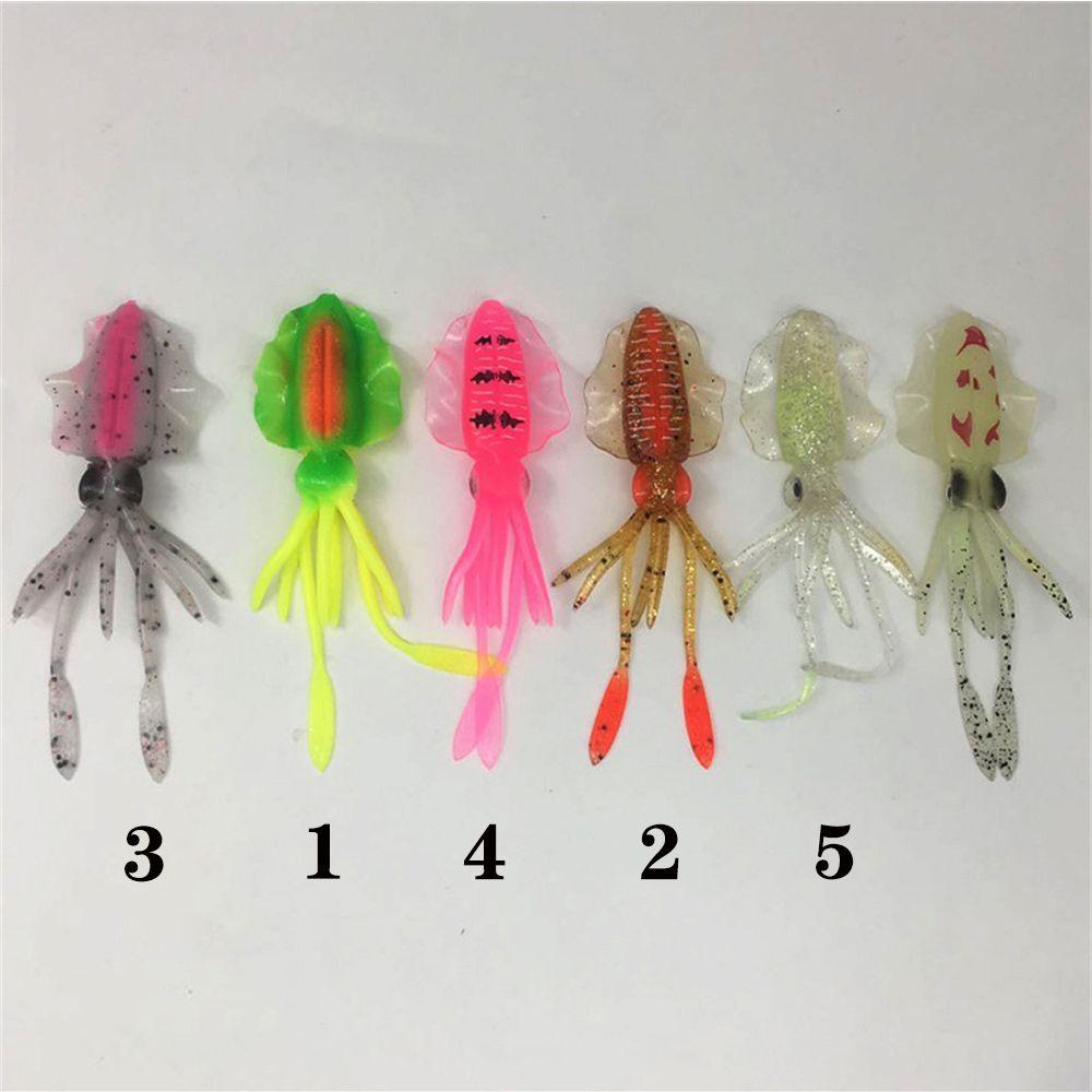 Suyo 1Pcs Umpan Cumi 5warna Swimbait Fishing Tackle Fishing Lure