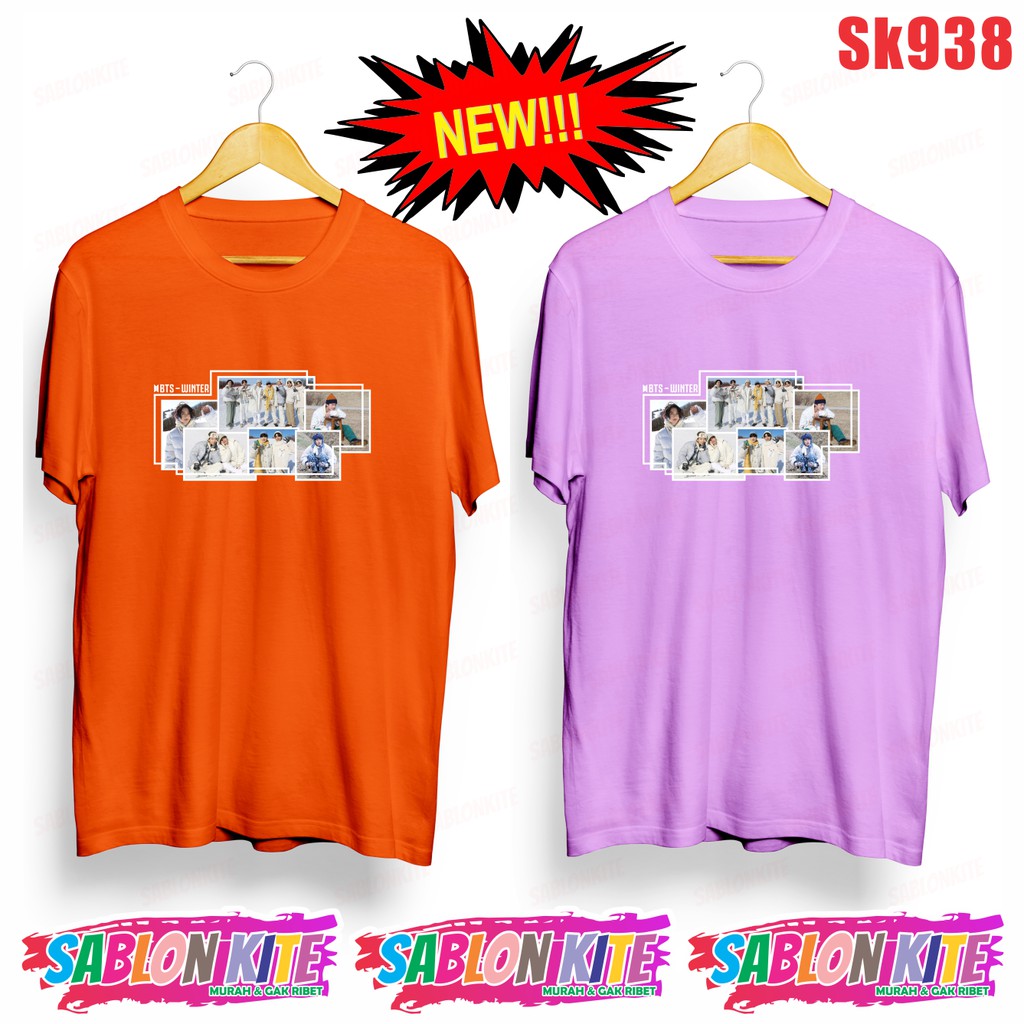 MURAH!!! KAOS KPOP WINTER SK938 JK V RM JH JM SG JIN UNISEX COMBED 30S