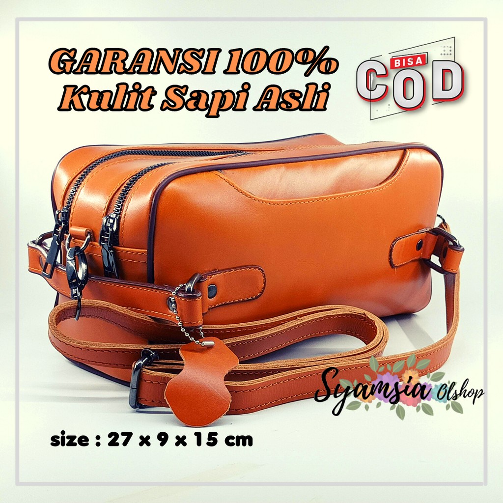 Tas Selempang Kulit Asli Original Tas Kulit Sapi Asli