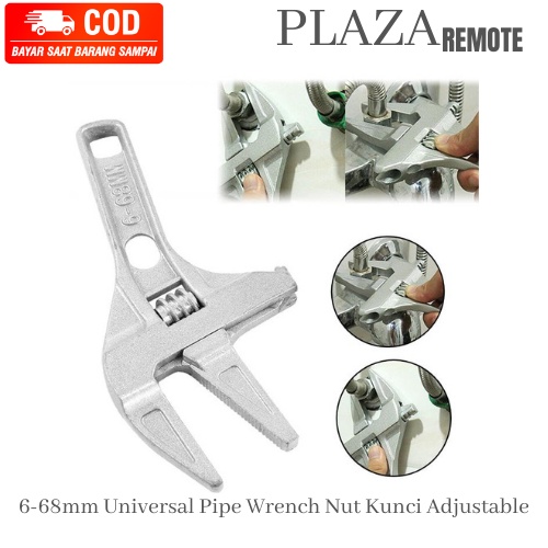 Kunci Inggris Mini 6-68mm Adjustable Spanner Panjang 200mm/ Kunci perkakasLedeng Kepala Besar 68mm/ Kunci Baut Kecil/ Kunci Inggris Kantong