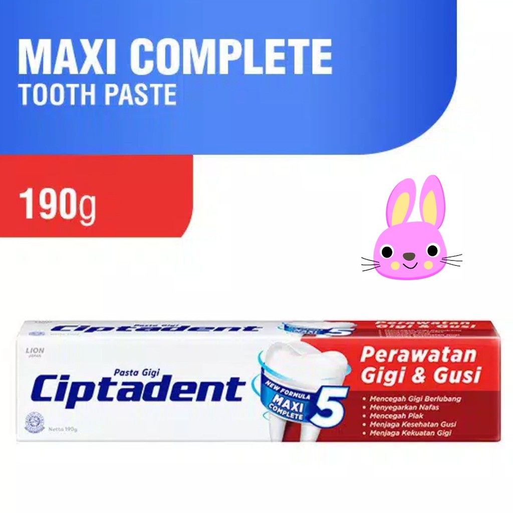 Ciptadent 190 gr maxi complete odol Perawatan Gigi BERLUBANG PUTIH pasta gigi (no.161)