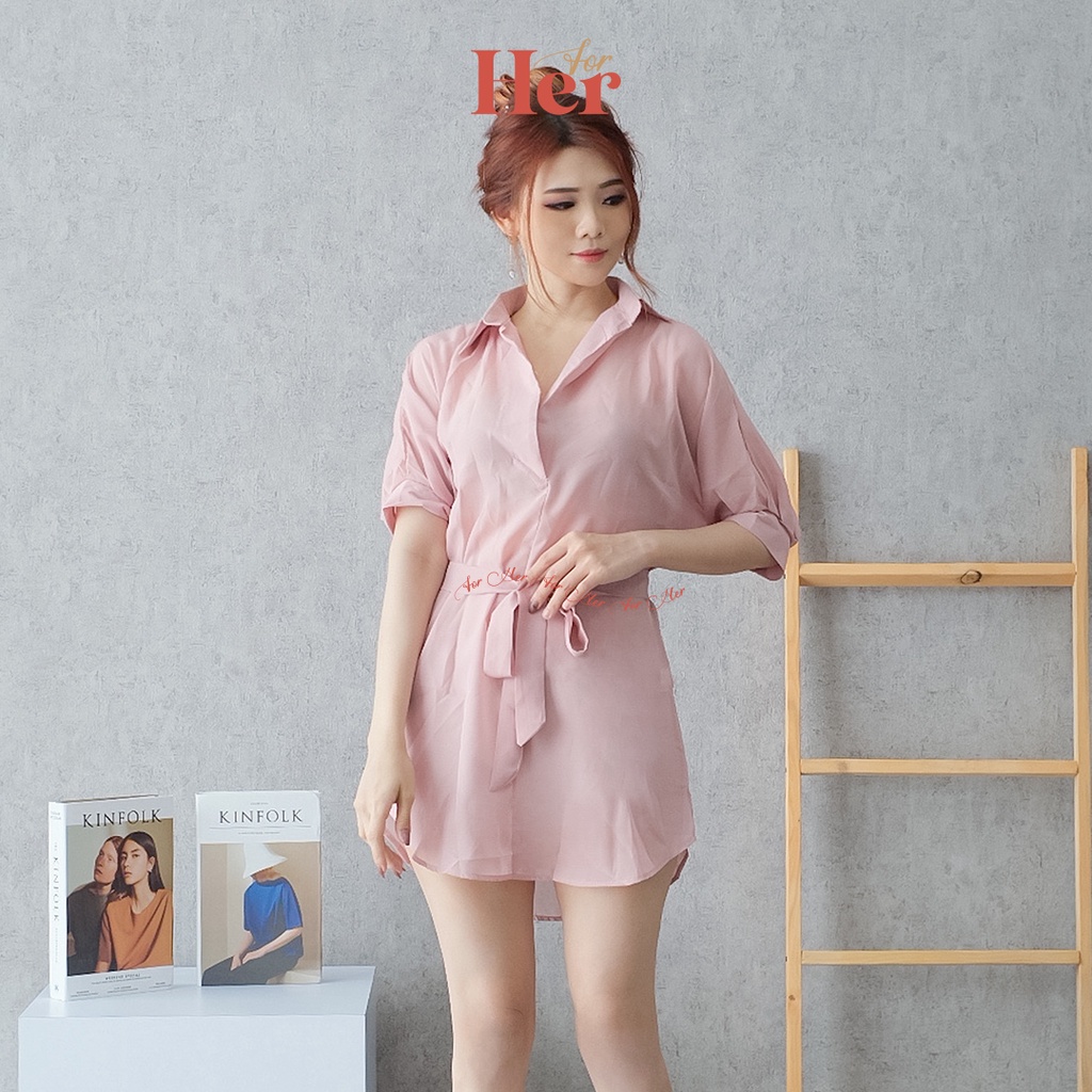 LR08 Lingerie Sexy Oversize Style Lingerie Wanita Seksi Sleep Wear Baju Tidur Sexy All Size-Pink V1