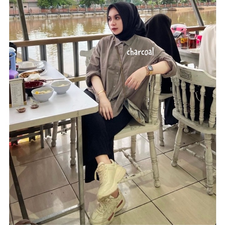 READY KEMEJA BASIC OVERSIZED WARNA TERLENGKAP OVERSIZE SHIRT KEMEJA