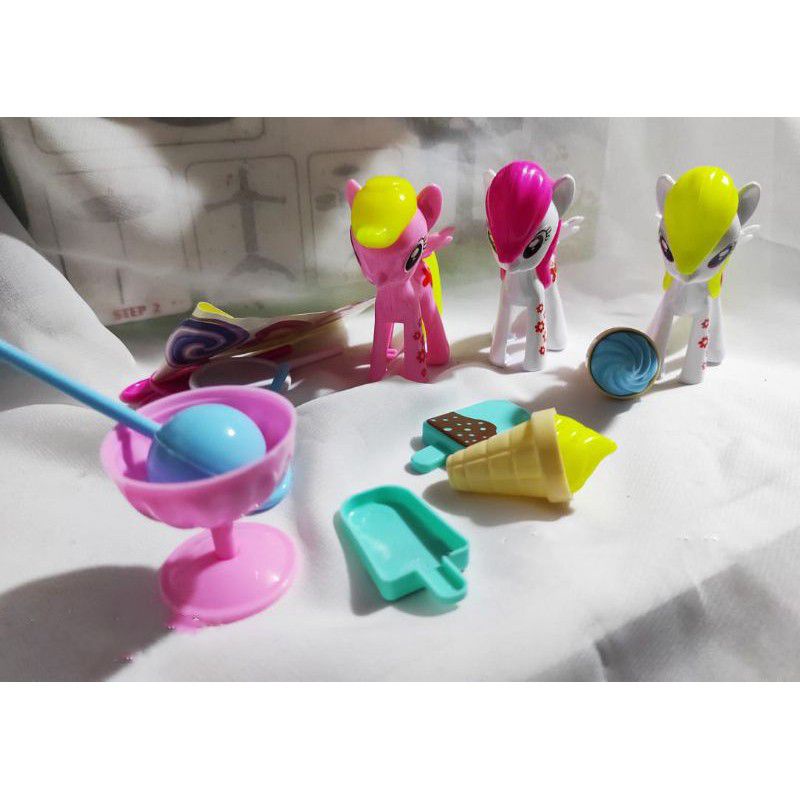 FI 556 MAINAN ES CREAM + KUDA PONI ISI 3 / MAINAN ES KRIM SET LENGKAP KUDA PONY