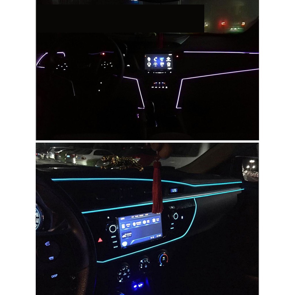 Lampu Strip Neon Led 1m - 5m Warna Ice Blue Untuk Atmosfir Mobil