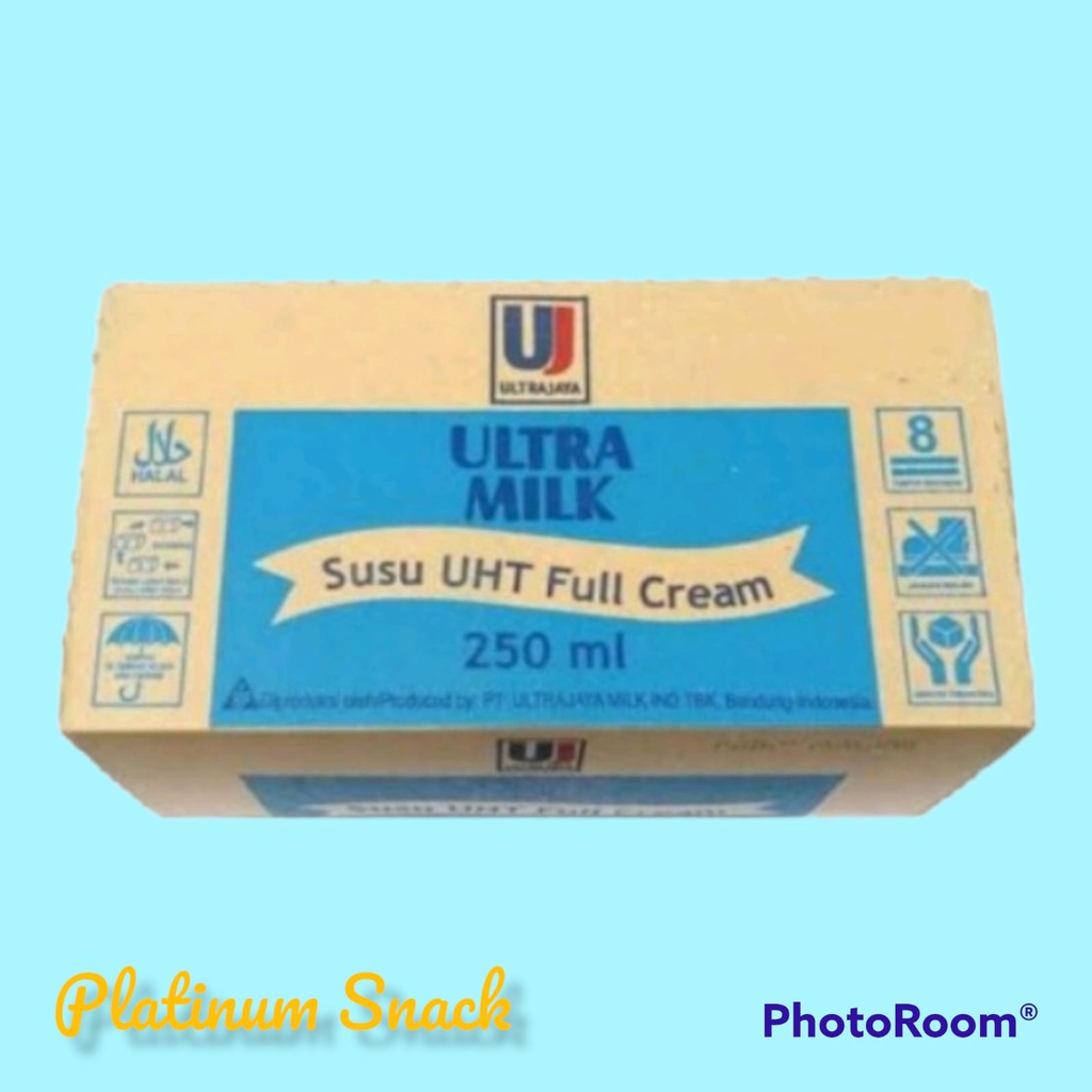 Susu UHT Ultra Milk 250 Cokelat, Strawberry, Full Cream 1 Dus (24 x 250ml)