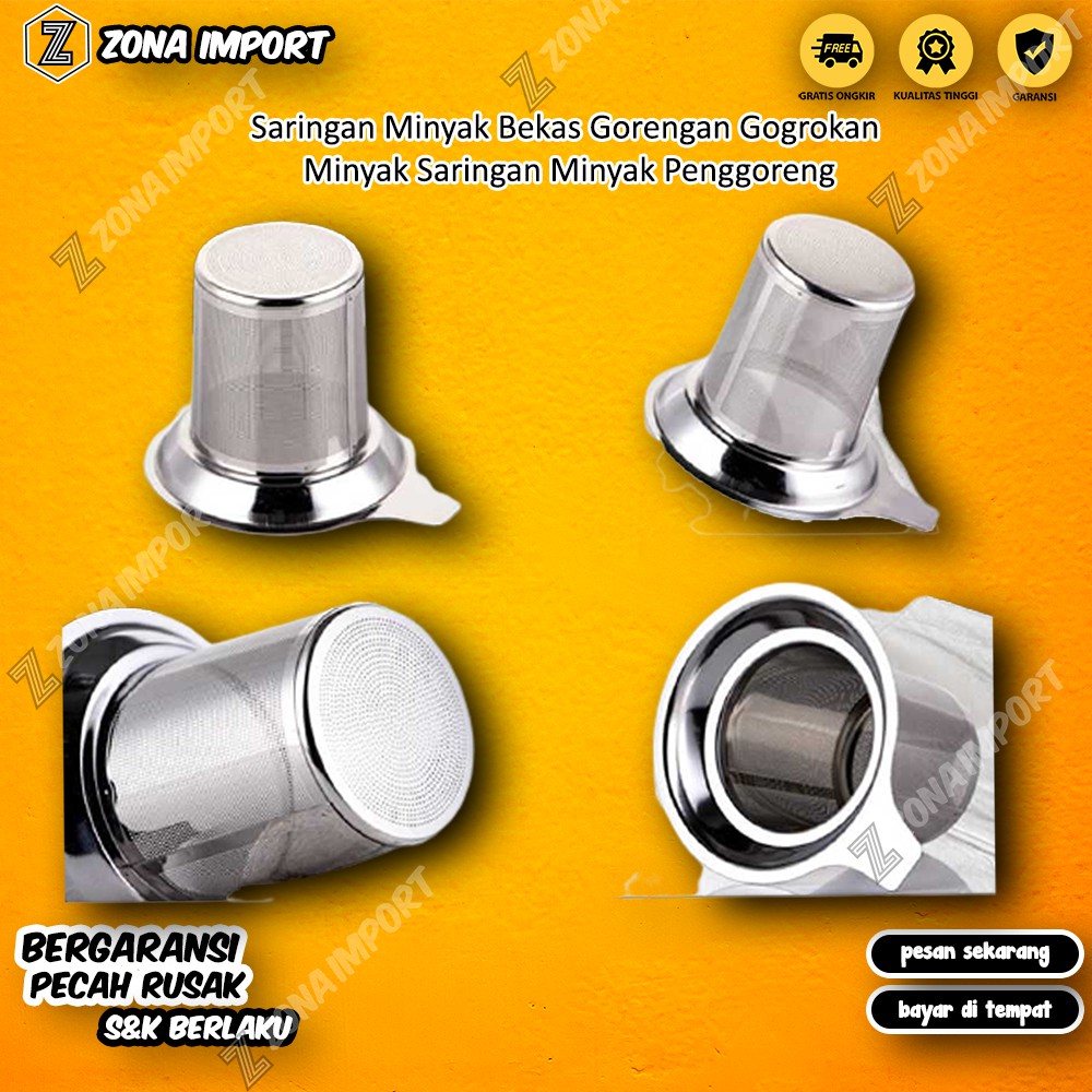Saringan Minyak Bekas Gorengan Gogrokan Minyak Saringan Minyak Penggoreng