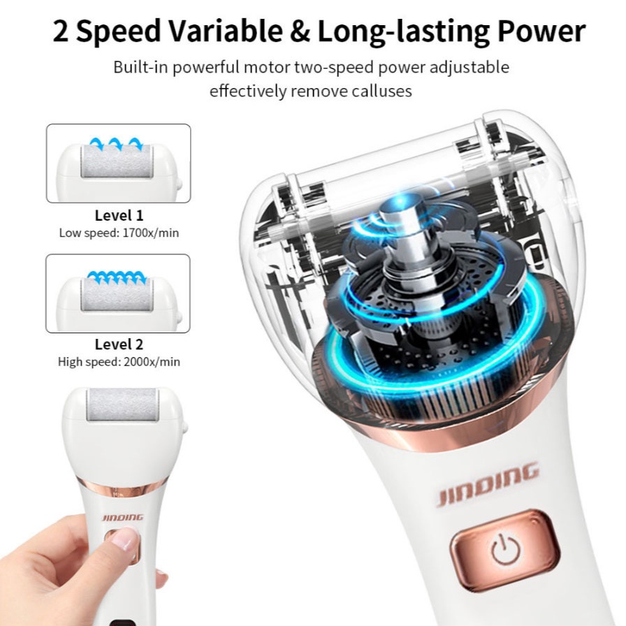 Kaikki Electric foot Callus Remove /menghilangkan kalus kaki/Machine Penghalus Tumit Kaki Roller