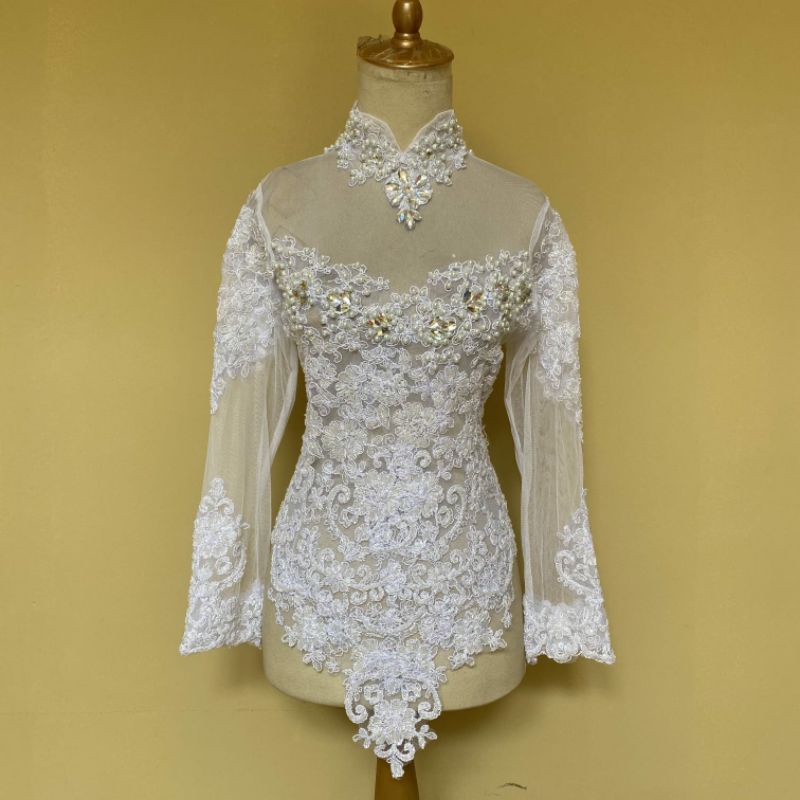 kebaya akad putih full payet /kebaya akad atasan/kebaya wanita/kebaya murah