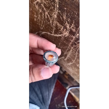 cincin batu combong merah tembus